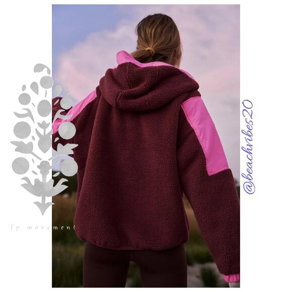 FP MOVEMENT BY FREE PEOPLE Lead The Pack Pullover Fleece Henna Combo FP-212 - Picture 2 of 13